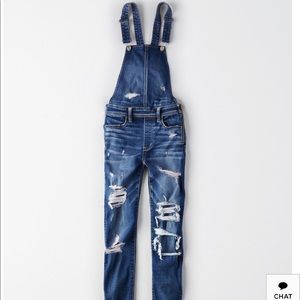 Brand new distressed overalls